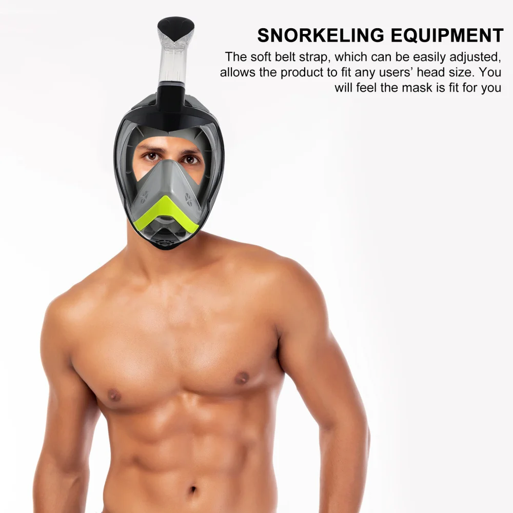 

1pc Full Face Snorkel Mask for Adults Anti-Fog and Anti-Leak Snorkeling Gear