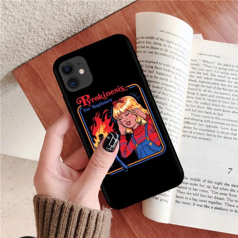 T7933 Funny Halloween Satan Vintage Let's Summon Demons Graphic Black silicone Phone Case For iPhone XR X XS 11 Pro Max 8 7 6 6S Plus - Цвет: T7933
