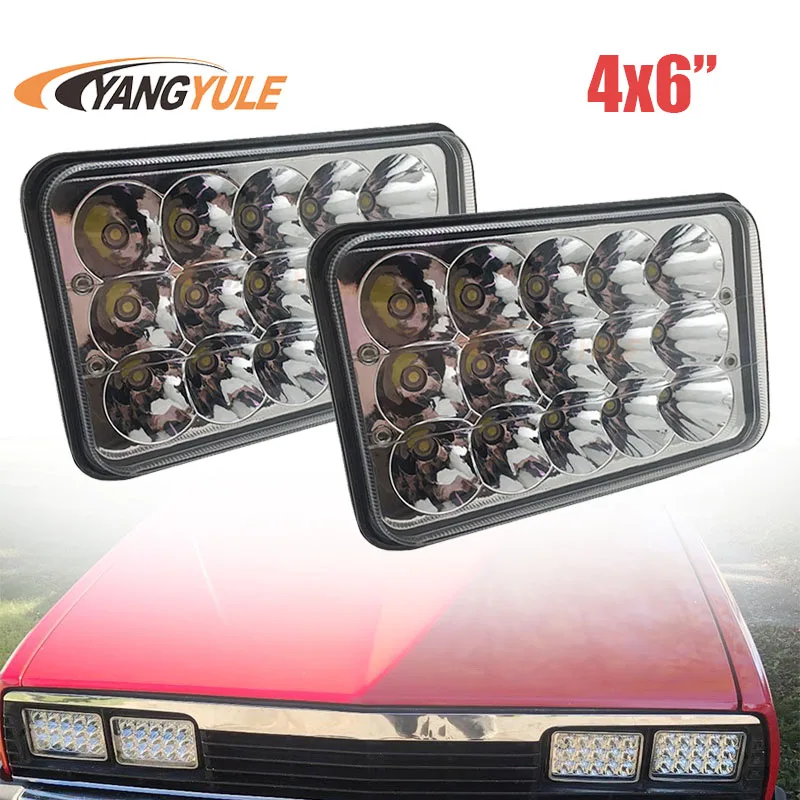 4 х дюймовые светодиодные фары прямоугольные высокий и низкий свет светодиодный