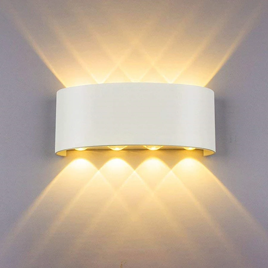

Waterproof Aluminum Porch Wall Lamp 6/8/12W Outdoor LED Wall Light Hotel Balcony Corridor Aisle Exterior Wall Light