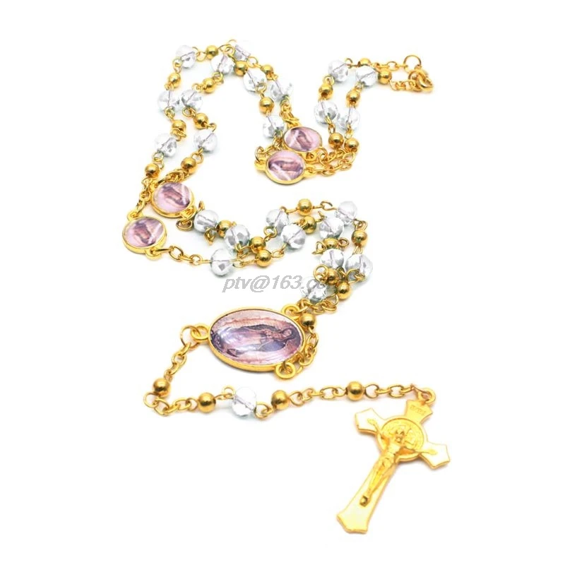 Цепочка с подвеской-крестом в виде Розария | Дом и сад