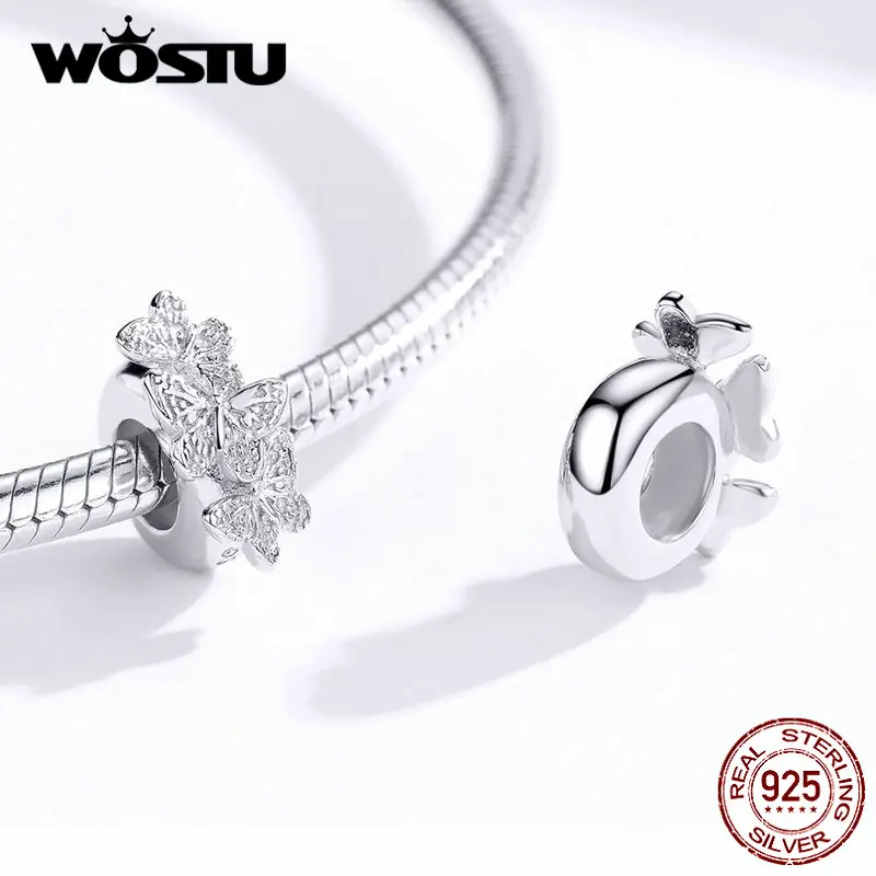 Серебряная Пробка-бабочка для браслета из серебра 925 пробы | Украшения и