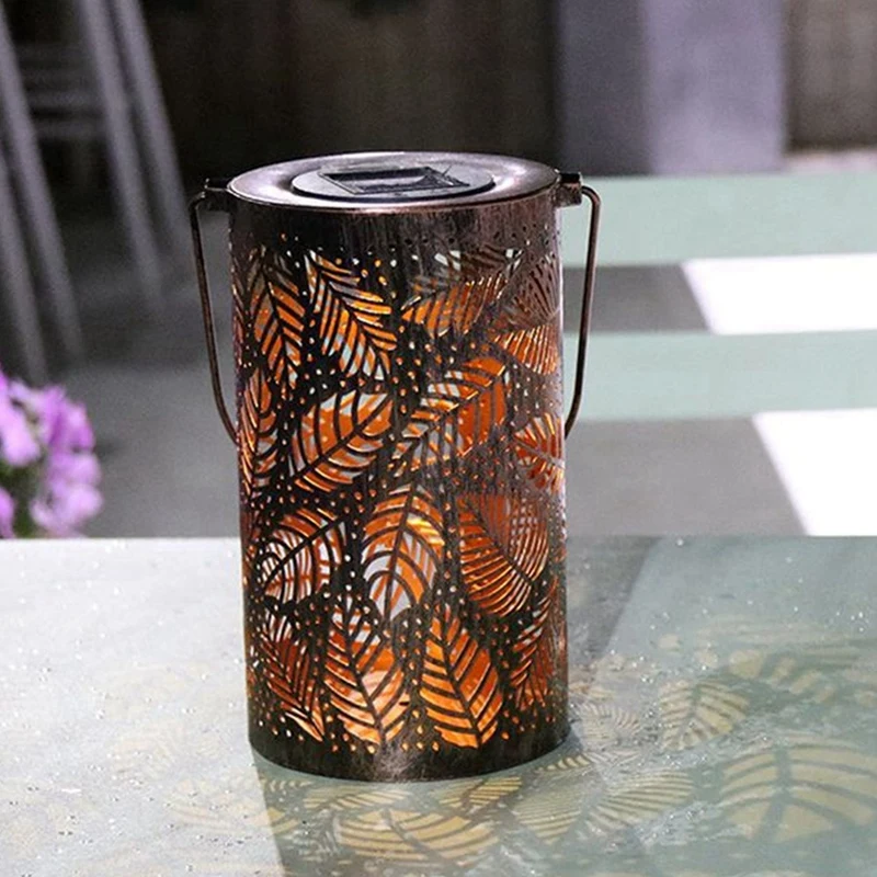 

1 Pcs Rattan Lampshade Hand-Woven Double Layer & 2 Pcs Outdoor Solar Lantern Lights