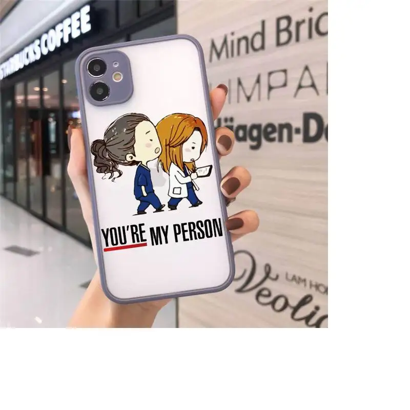 

Greys Anatomy You're My Person Phone Cases Matte Transparent For iPhone 12 Mini 11 Pro XR XS Max 7 8 Plus