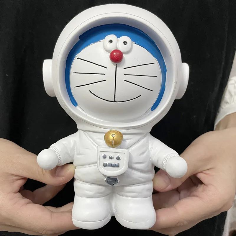 

[VIP] 16 см поделки аниме Дора эмон космический человек Копилка экшн-фигурка кошка астронавт Смола Статуя Модель украшения для дома