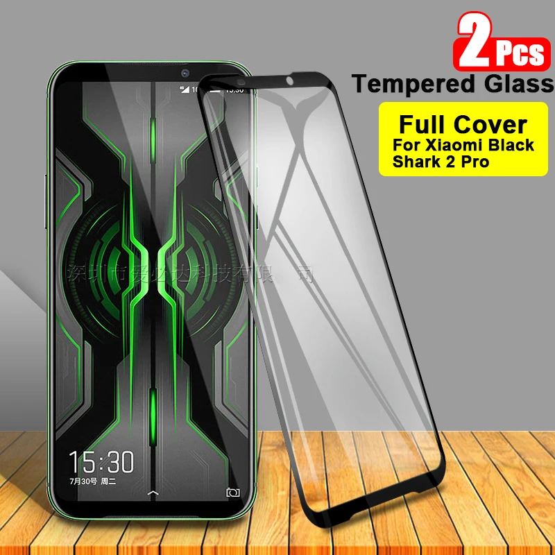 

Закаленное стекло 9H с полным покрытием для Xiaomi Black Shark 2 Pro, Защитное стекло для экрана Black Shark 2 Pro, стеклянная защитная пленка, 2 шт.