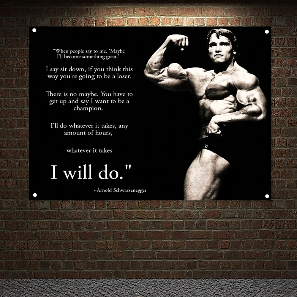 

Man Muscular Body Canvas Painting Run Yoga Dumbbells Fitness Poster Wall Hanging Home Decor Workout Inspirational Banners Flags