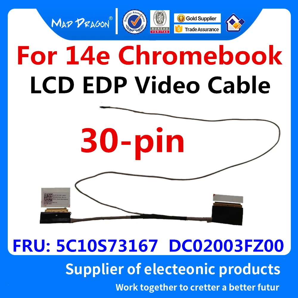 Новый оригинальный ЖК видеокабель для ноутбука Lenovo 14e Chromebook ELAC1 2 и LCD EDP кабель