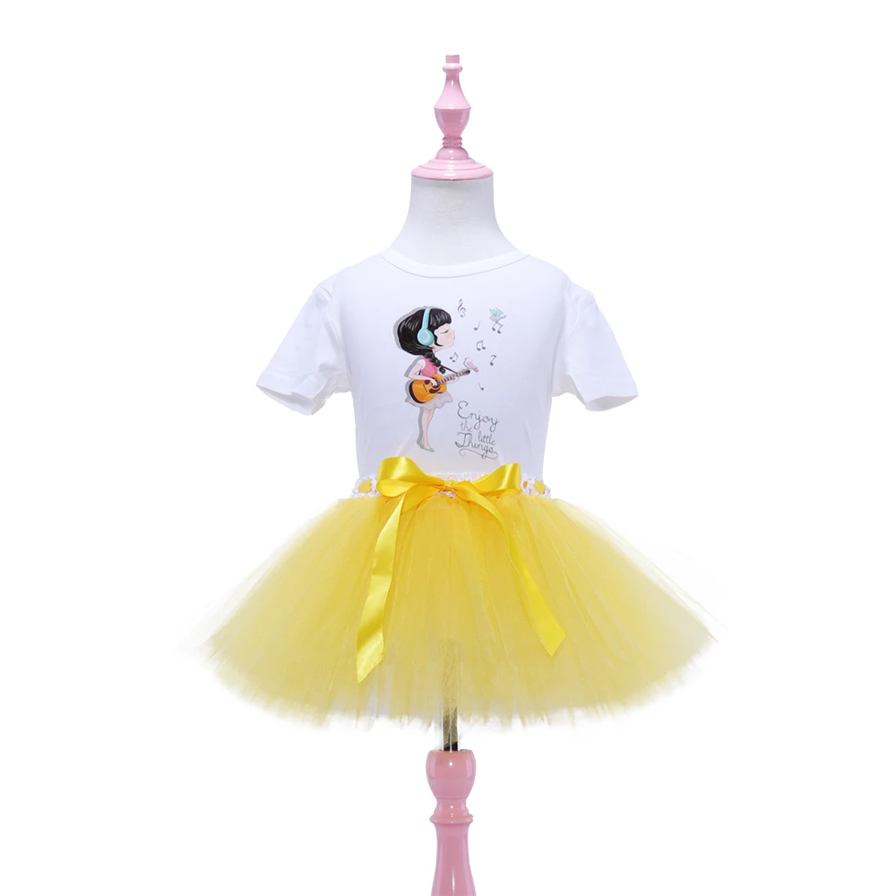 Юбка Тюлевая короткая для девочек-подростков юбка-пачка танцев белая желтая