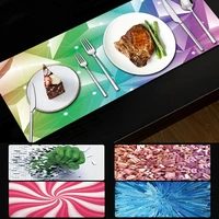 kitchen placemat coaster 30cmx80cm leather non slip decorative coaster bowl mat table mat exquisite kitchen accessories
