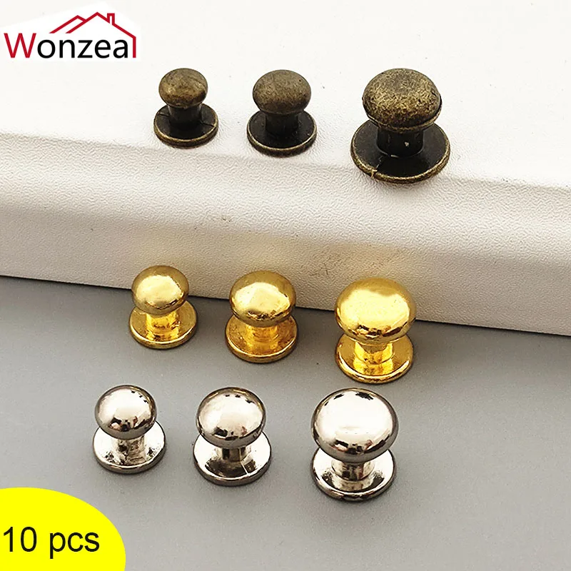 10pcs Round Dresser Knobs Pulls Handles Cabinet Door Knob Handle Antique Rustic Kitchen Hardware Pull Furniture Fittings +Screw - купить по