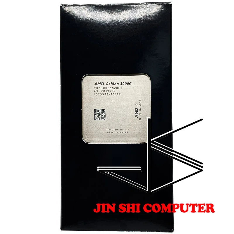 

Процессор AMD Athlon 3000G X2 3000G 3,5 ГГц двухъядерный четырехпоточный процессор YD3000C6M2OFH разъем AM4 новый, но без кулера