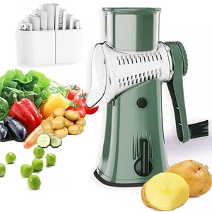 manual vegetable slicer cutter kitchen accessories multifunctional round rotate potato slicer graters cheese shredder gadgets free global shipping