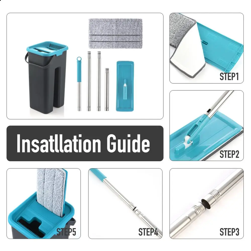 Плоская самоотжимная швабра | Дом и сад