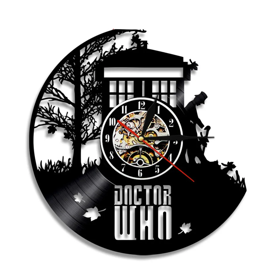 3D настенные часы Виниловая пластинка Доктор Кто современный дизайн duvar saati