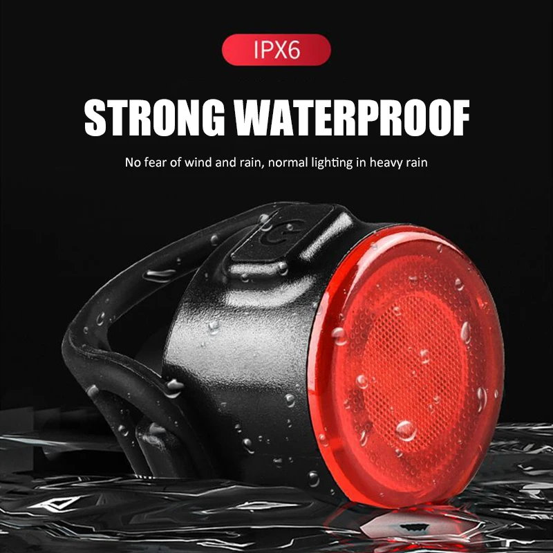 

New USB Rechargeable Bicycle Mountain Bike Headlight Night Riding Warning Light LED Waterproof Taillight Riding Equipment