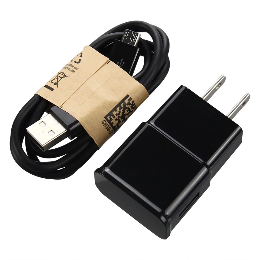100 комплектов 5 в 1A EU US Plug настенное зарядное устройство с USB кабелем для передачи