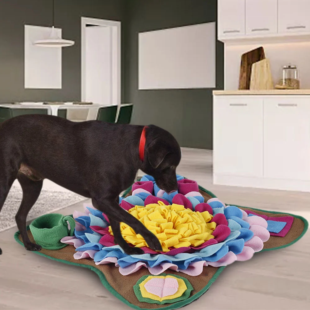 

Dog Sniffing Pad Pet Snuffle Mat Dog Nose Smell Training Puzzle Toy Slow Feeding Food Dispenser Carpet Washable Pet Supplies