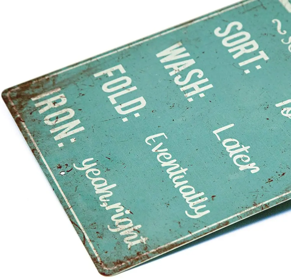 

Putuo Decor Funny Laundry Room Decor Metal Tin Sign 12x 8(Laundry Schedule)