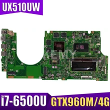 Akemy for ASUS UX510UWK UX510UW UX510U U5000U UX510UXK laptop motherboard UX510UW mainboard i7-6500U GTX960M/4GB DDR4-8GB-RAM