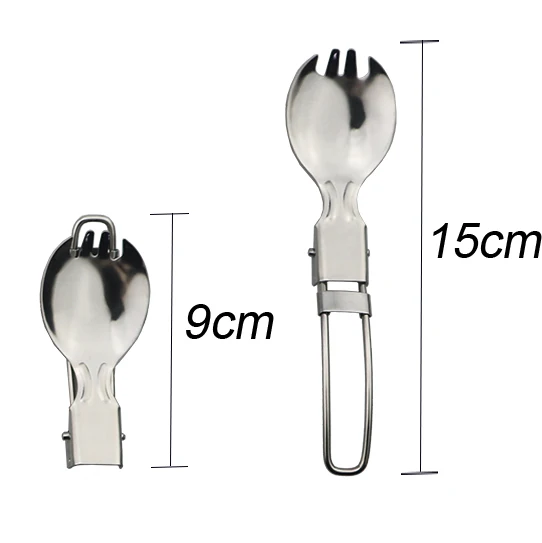 Многоразовые складные столовые приборы набор уличная посуда из нержавеющей