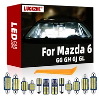 luckzhe canbus for mazda 6 gg gh gj gl sedan hatch 2003 2020 vehicle led interior dome map trunk light upgrade kit car lamp