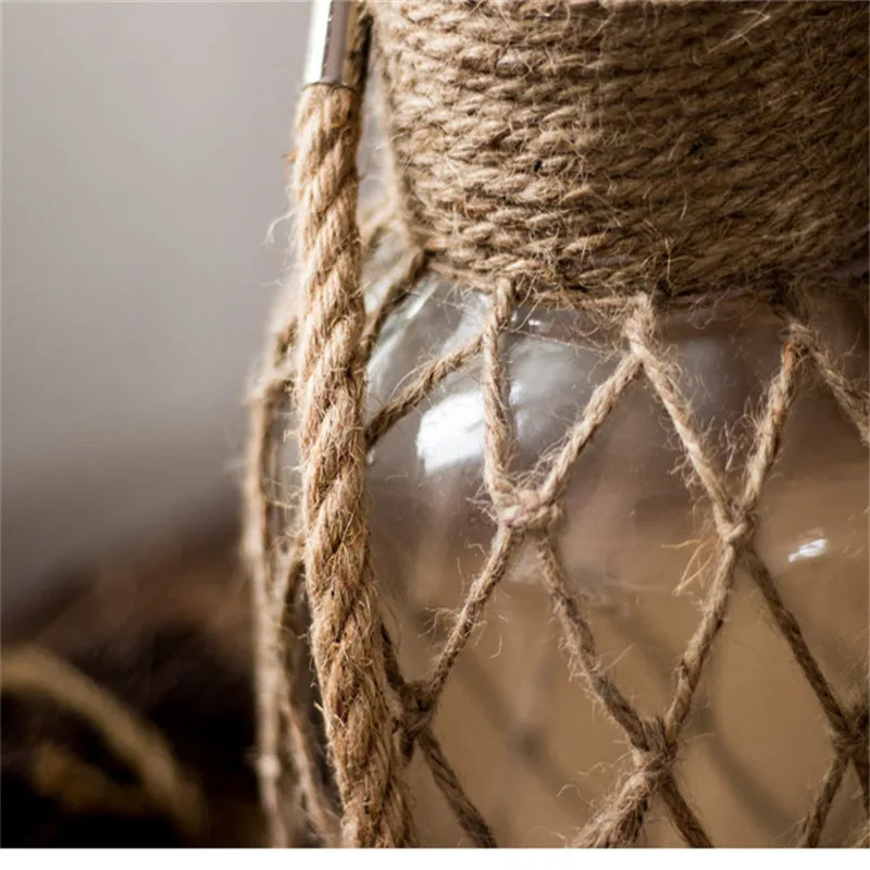 Новейшая пеньковая веревка ваза ручной работы в американском стиле стеклянная