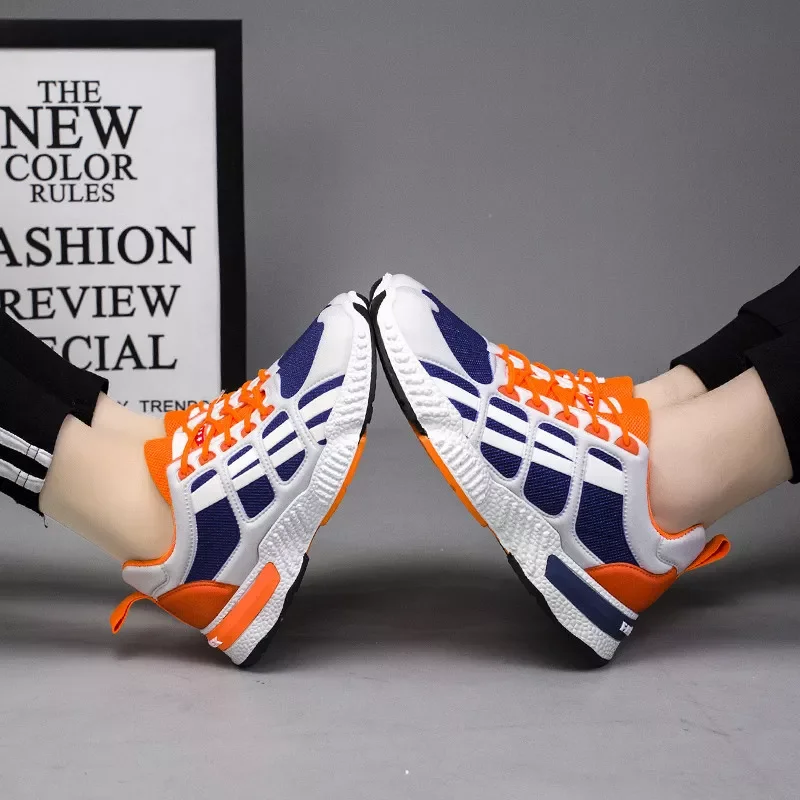 

Men's Casual Shoes Fashion Sneakers 2021 New Blend Color Fashion Shoes Men's Plastic Shoes