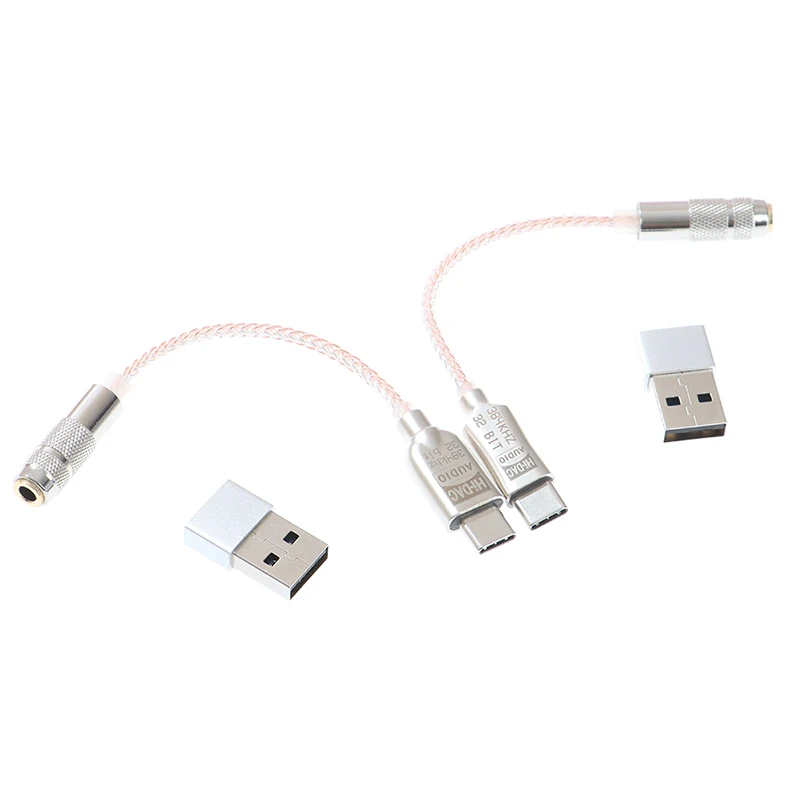 Аудиоадаптер DAC DSD64/3 5 Hi-Fi типа C на 384 мм 32 бит/128 кГц | Электроника