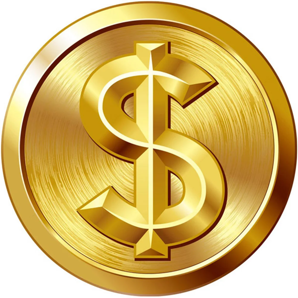 Денежный знак из металла. Золотой знак доллара. Значок доллара. Доллар логотип. Золотой доллар монета.