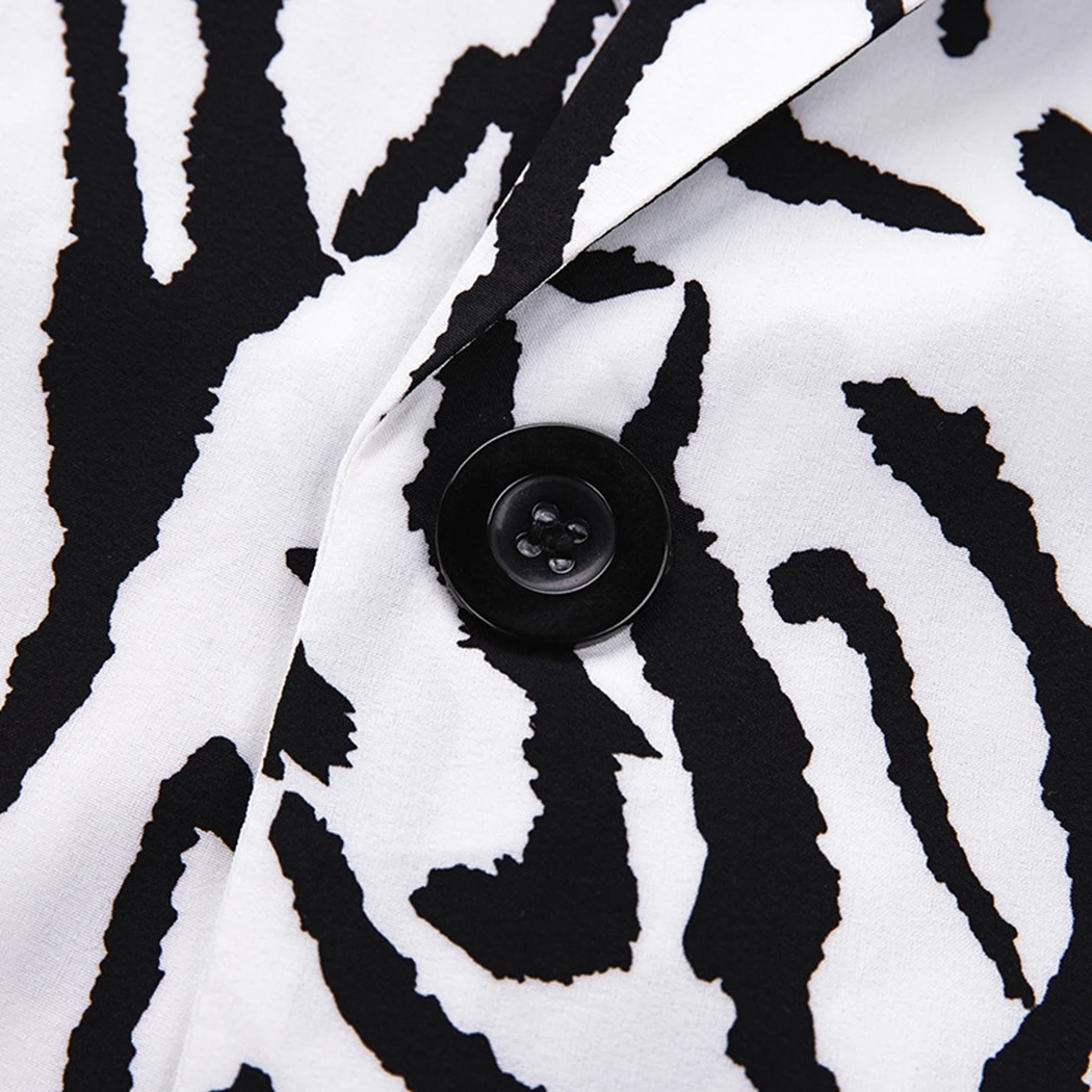 Офисный Женский блейзер в полоску с принтом зебры осенний Модный женский длинный