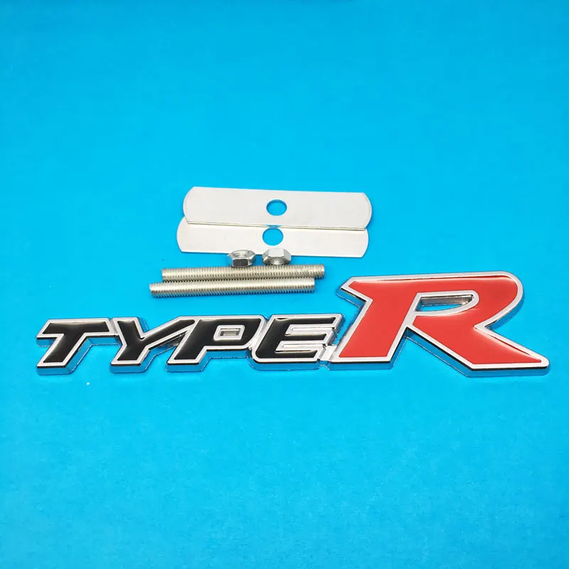 1 шт. 3D металлическая эмблема наклейка автомобиль Передняя решетка для Honda Тип R