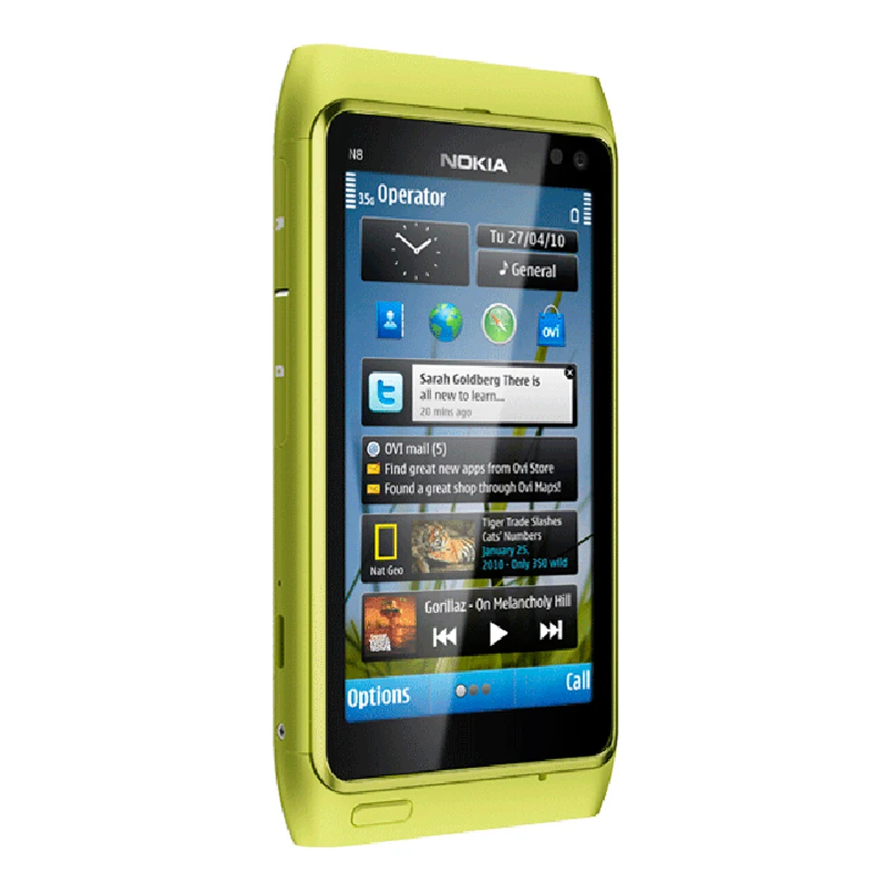 Оригинальный мобильный телефон Nokia N8 3G 2G GSM WCDMA WIFI GPS камера 12 МП 3 5 &quotсенсорный