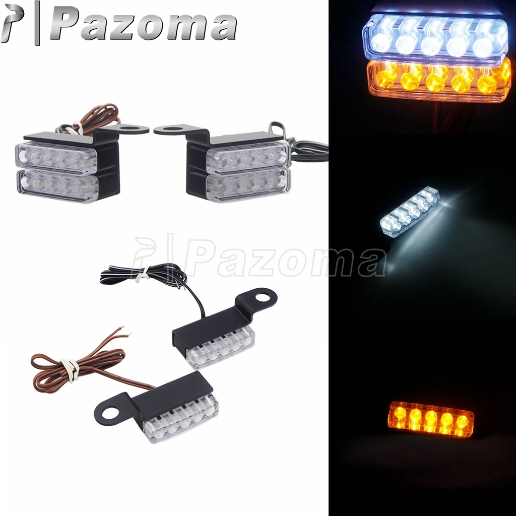 

12V Мини сигнала поворота мотоцикла LED светильник с двойным рядом поворотник (указатель поворота мигает индикатор Лампа для Harley Honda BMW Honda Cafe ...