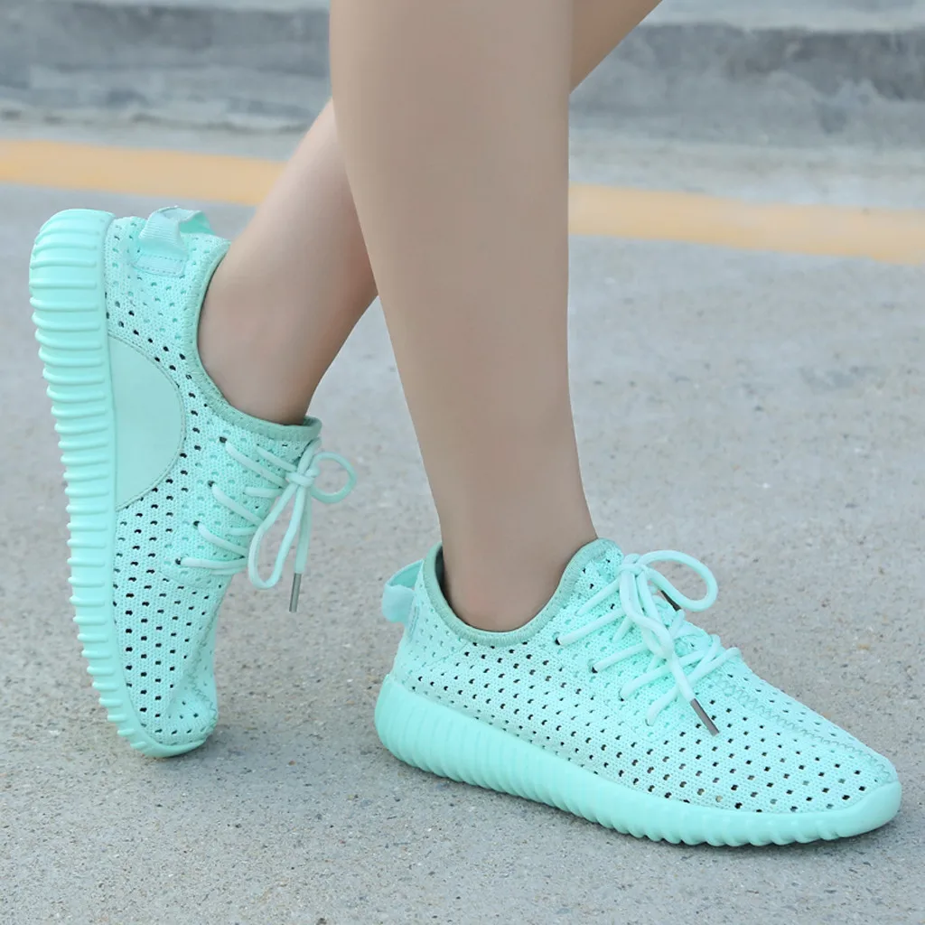 Новинка сетчатые дышащие женские кроссовки для бега без шнуровки демпфирующие