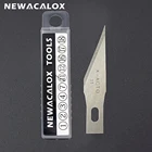NEWACALOX 20 шт. лезвия из нержавеющей стали для телефонной пленки инструмент режущий гравер рукоделие хобби нож DIY скальпель резьба по дереву ремонт печатных плат