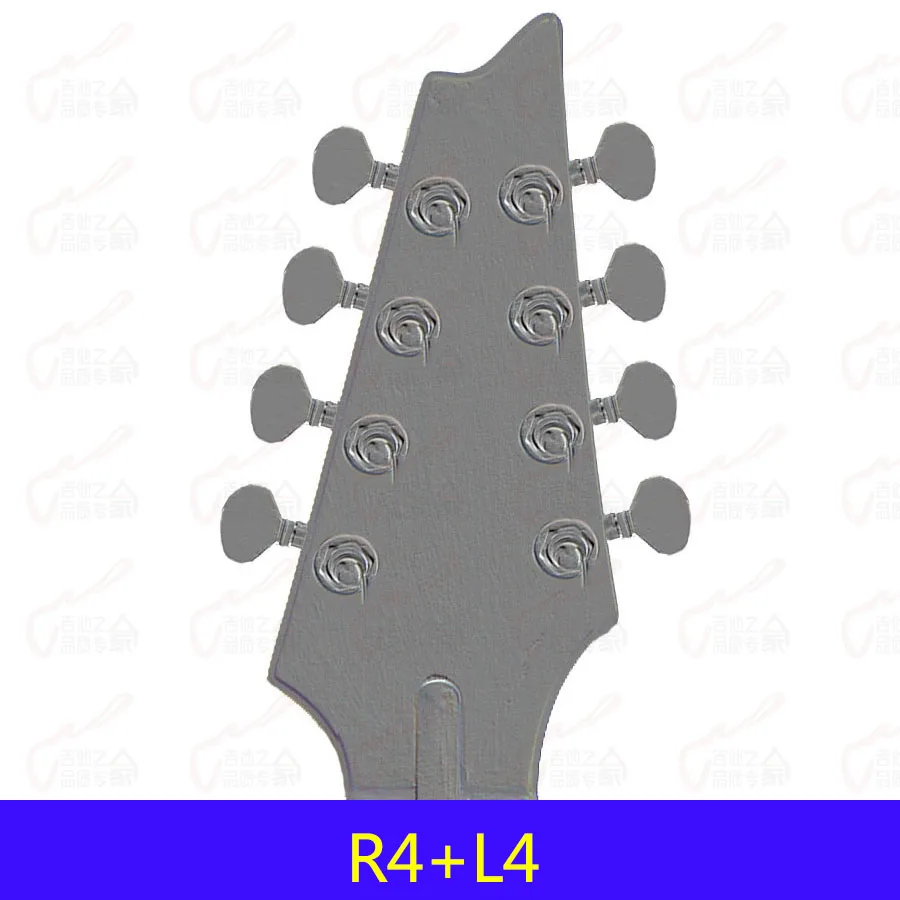 R4 and L4 One Set 6/7/8 строк без фиксирующий винт гитарные Колки тюнеры Chrome(#0746) Сделано в Тайване - Цвет: R4 and L4 One Set