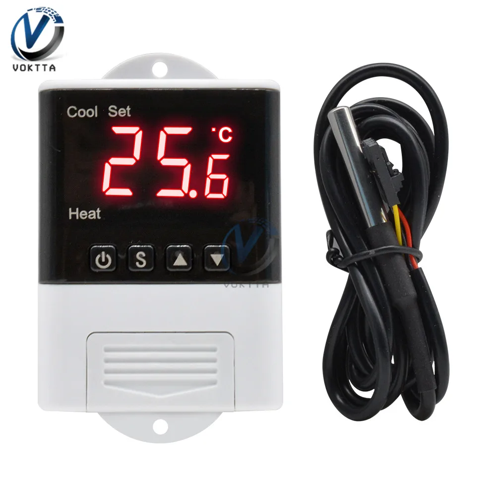 Термостат DTC2200 110 В переменного тока 220 контроллер температуры Датчик нагрева и