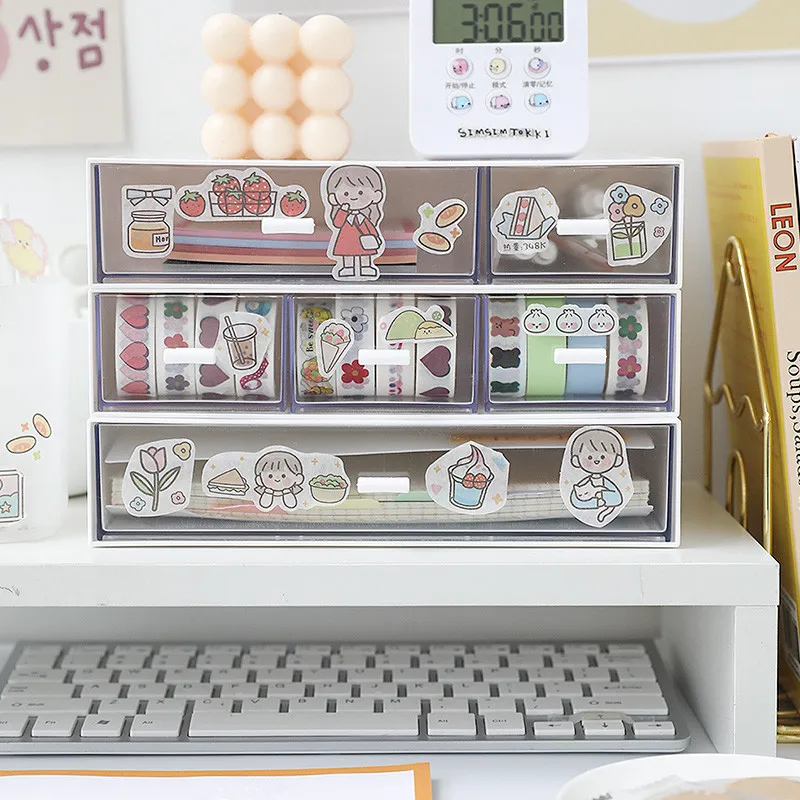 Белая пластиковая коробка для хранения косметики ящик макияжа органайзер