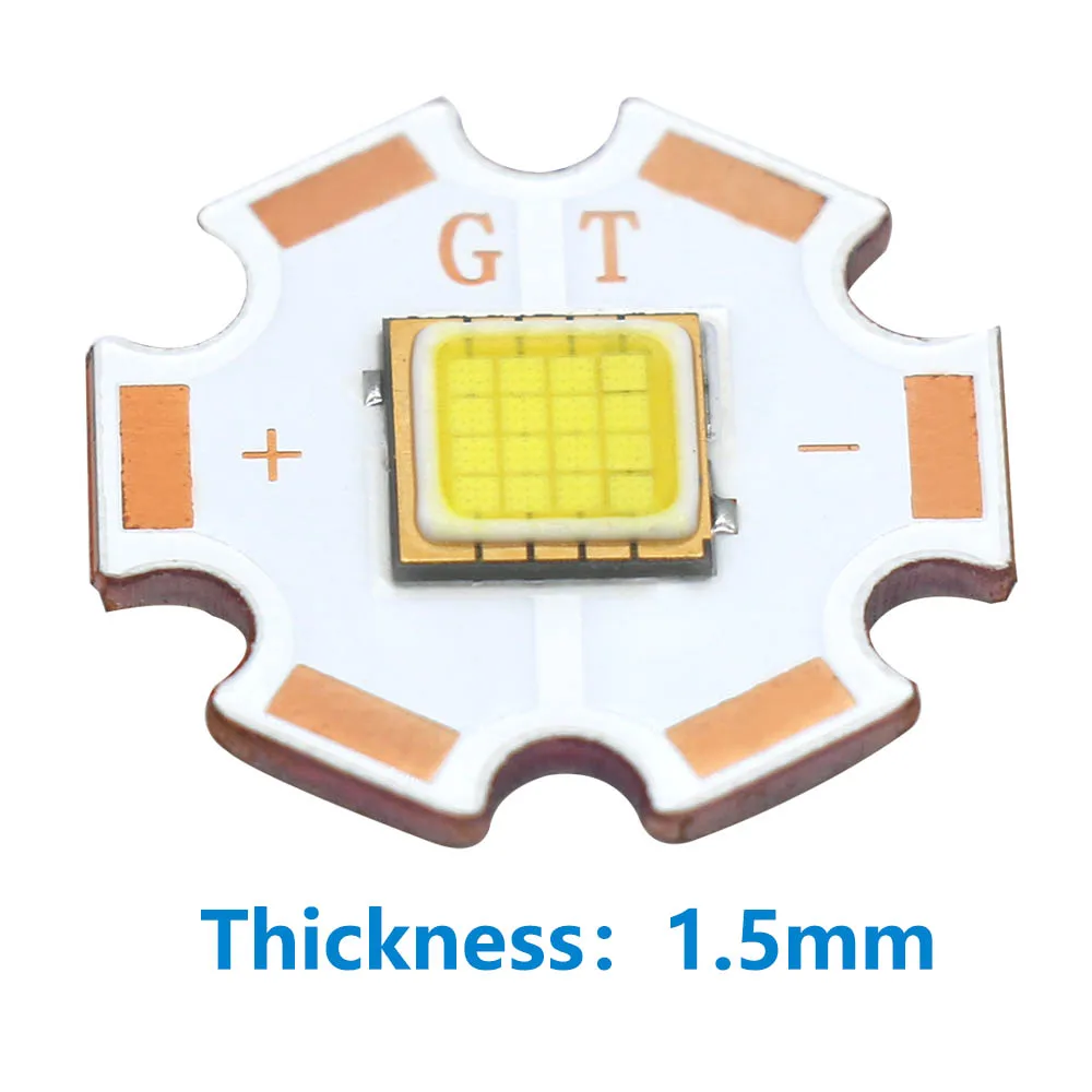 Kaufen 5 Teile/paket High Power 50W LED Licht Super Helle DC12V-14V 6500K Strom 4000mA LED Perlen PCB 20MM Kupfer Für Taschenlampe DIY