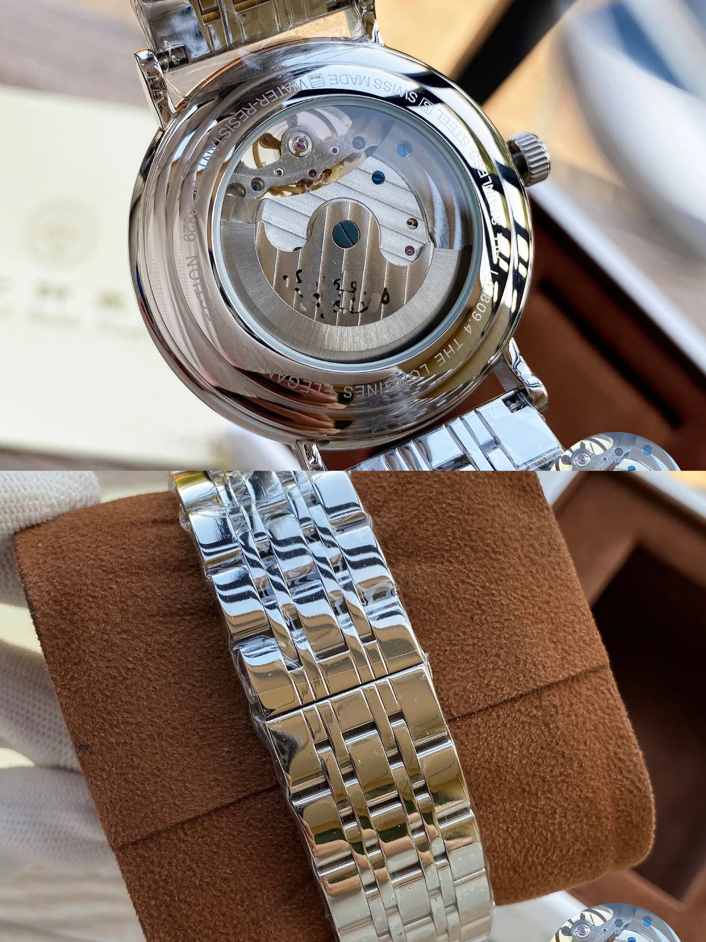 

Luxury Brand Men Stainless Steel Automatic Mechanical Rose Gold Limited Tourbillon MoonPhase Skeleton Sapphire Glass Back Watch