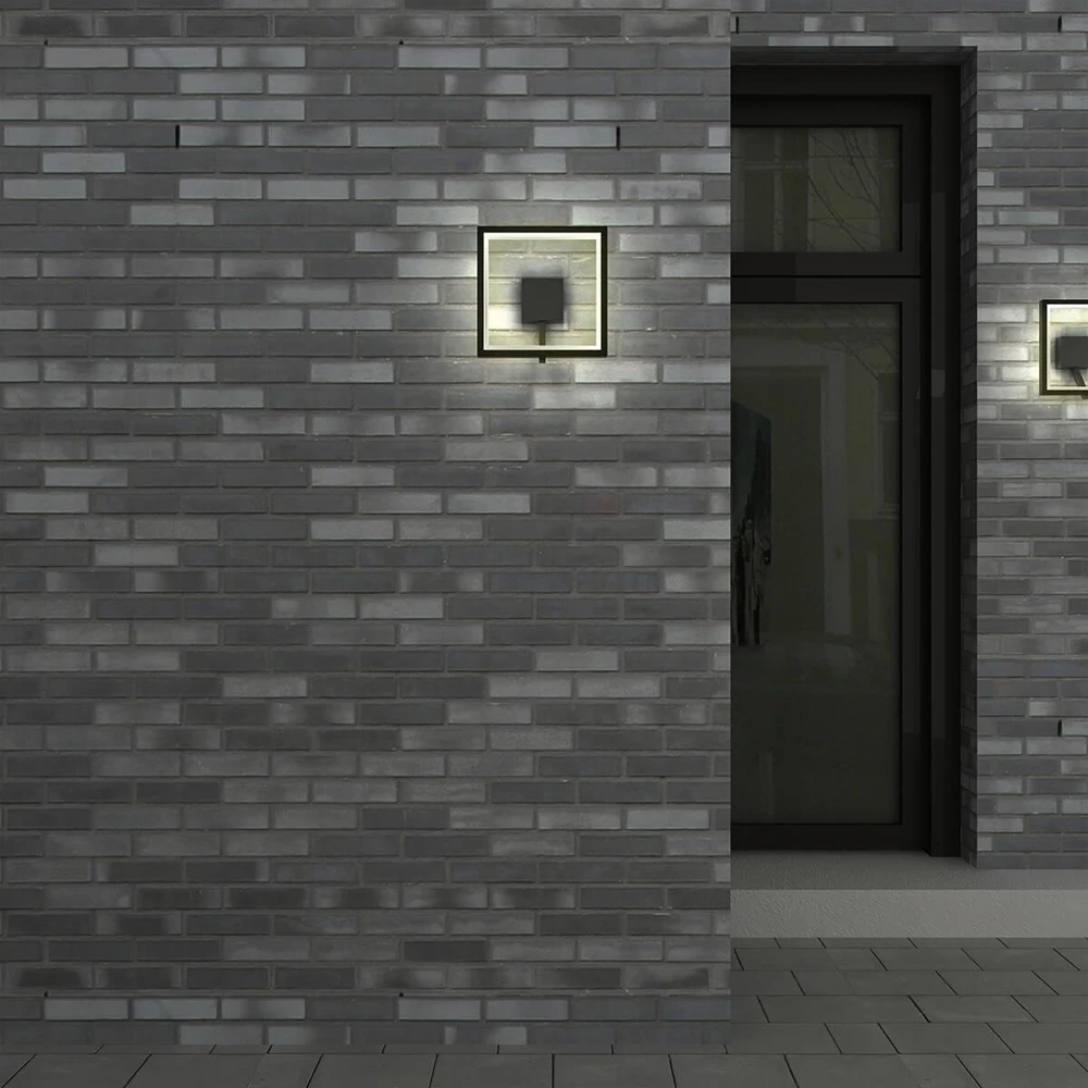 LED Wall Light Outdoor lamp Mantra Olimpia Rodas 6470 IP65 Plastic Dark gray Hi-tech lighting outside the home Lamps outdoor Lighting Lights Street