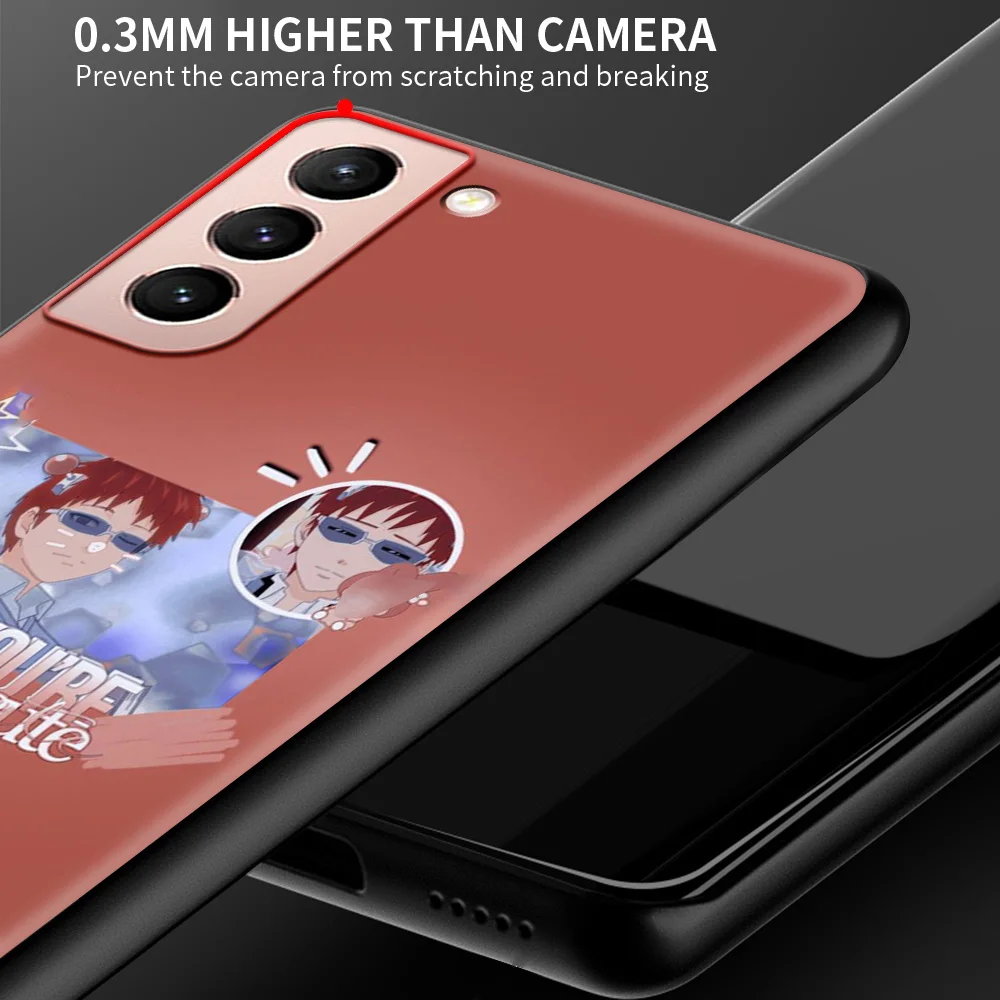

Silicone Phone Case For Samsung Galaxy S20 FE S21 Ultra 5G S8 S9 S10 Plus Saiki Kusuo Bumper Shell Cover Coque Fundas