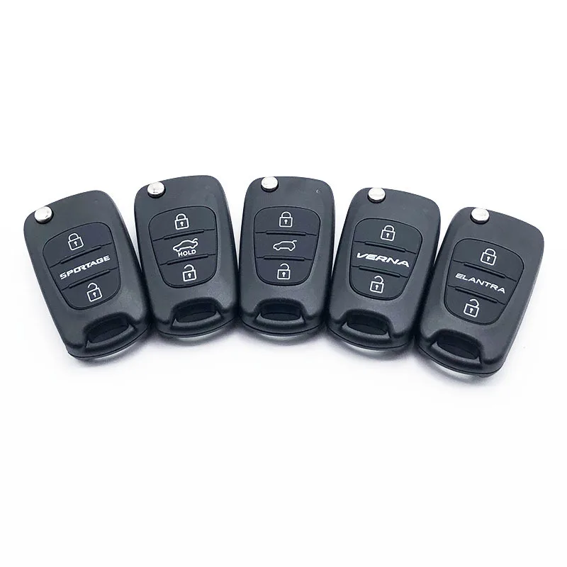 

2 3 Buttons Flip Floding Remote Key Shell Fob For Kia Picanto Fob Car Keys Blank Case Cover New Replacement with logo