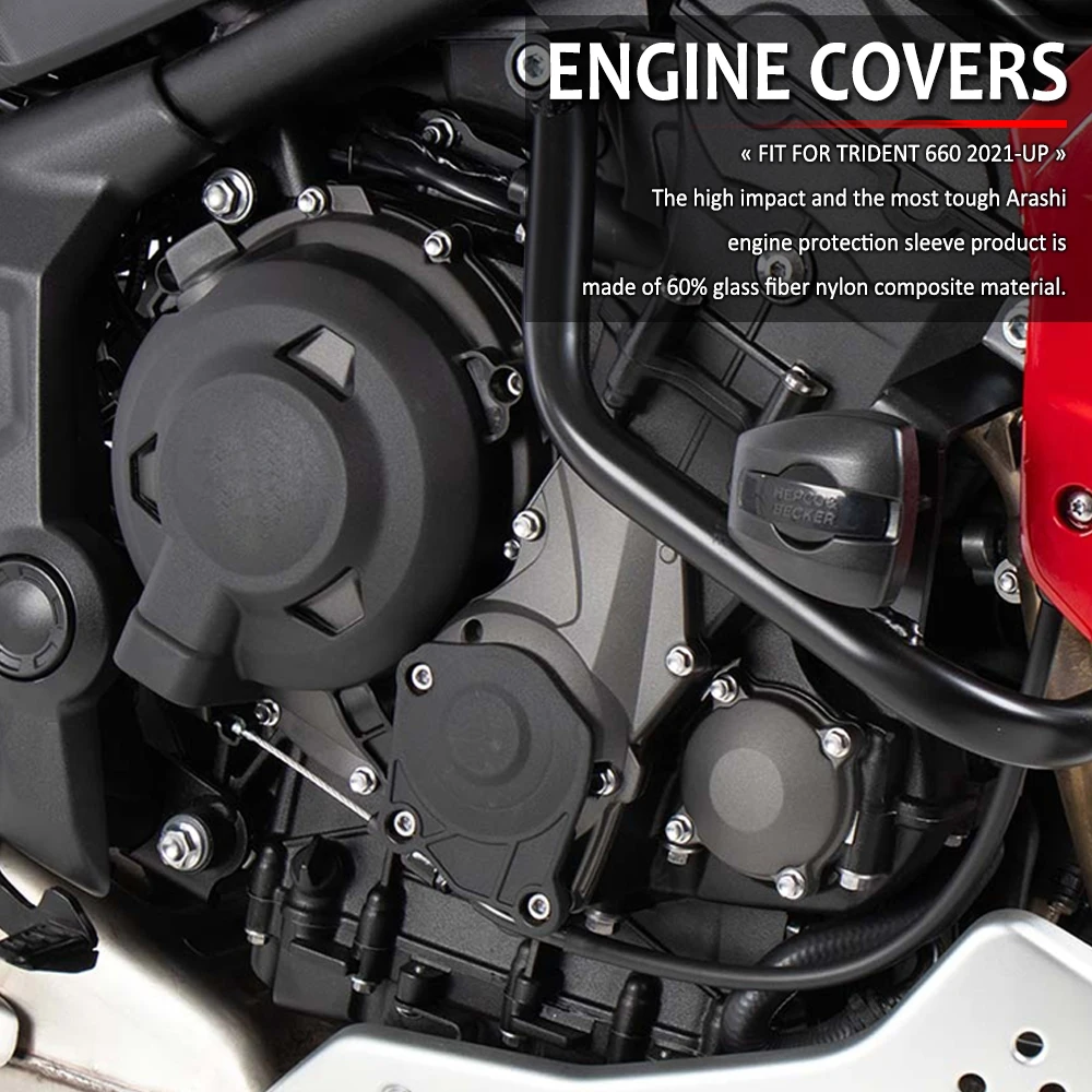 

NEW Motorcycles Accessories Engine Guard Protection Case Cover Fit For Trident 660 2021 Engine Covers Protectors