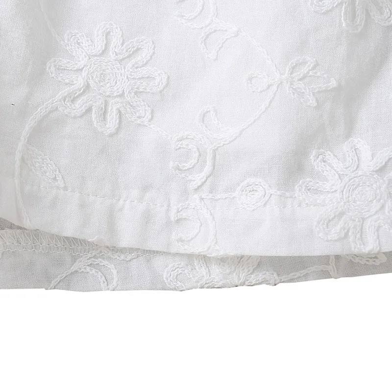 Белый комбинезон с цветочным рисунком для маленьких девочек детские вечерние