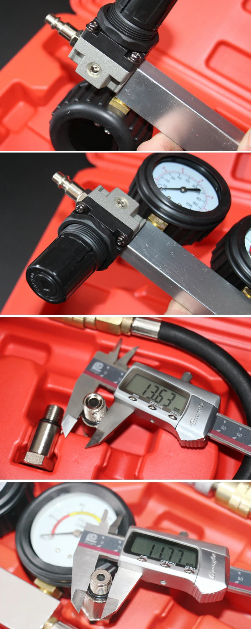 Mr Cartool TU-21 4 шт. цилиндр тестовый er комплект для проверки компрессии цилиндр бензиновый двигатель компрессионный детектор утечки
