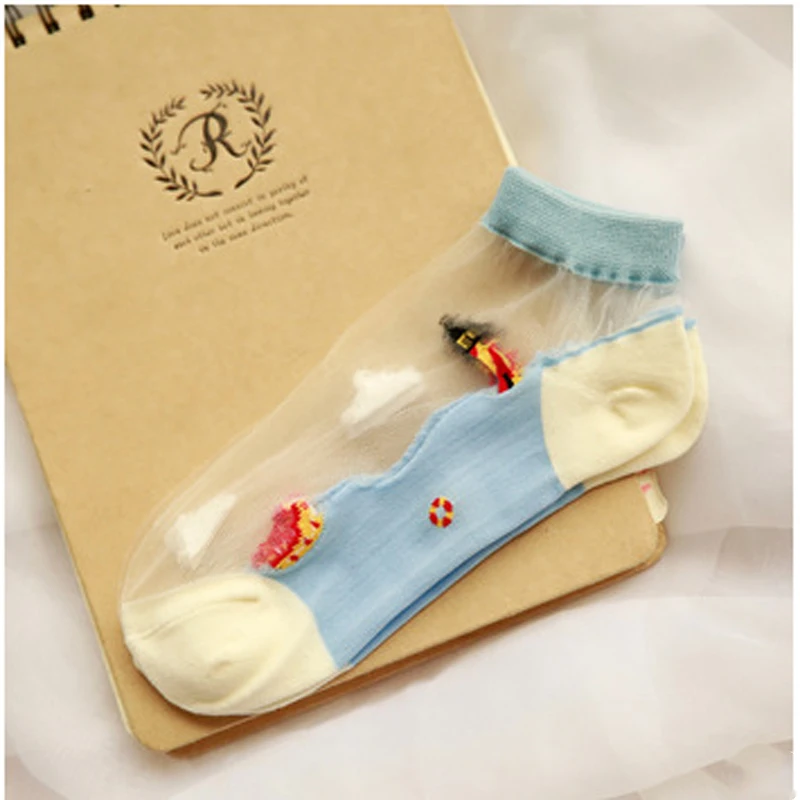 Носки лодыжки женские прозрачные из шелка и стекла 1 пара|socks fashion|socks ankleankle socks |