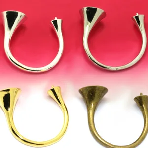 5 шт. 5 мм 10 мм два заготовки для колец, настройки чаши, лотки, жемчужная основа, античный бронзовыйПлатиновыйСеребряныйзолотой цвет, сделай сам, Открытое кольцо для воска