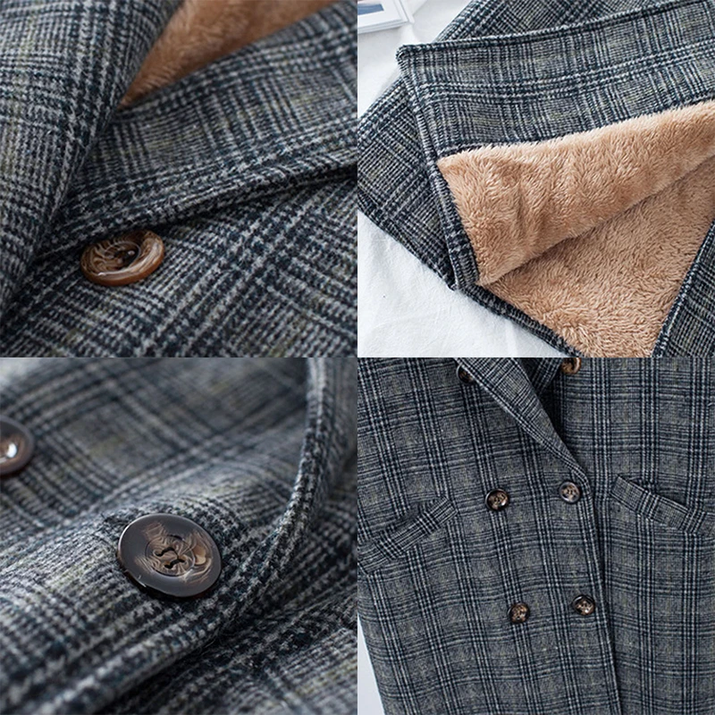 Женское шерстяное пальто в винтажном стиле теплое Свободное Корейском